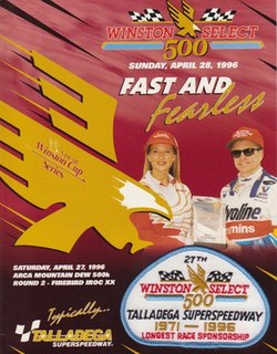 <span class="mw-page-title-main">1996 Winston Select 500</span> Ninth race of the 1996 NASCAR Winston Cup Series