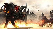 War using a pistol while riding his steed, Ruin. Darksiders Screen.jpg