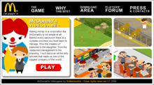 Screenshot from McDonald's Video Game, a satirical parody of the company's business practices Mcgameshot.png