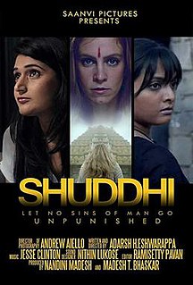 <i>Shuddhi</i> (film) 2017 Indian Kannada film by Adarsh Eshwarappa.