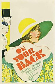 <i>On Your Back</i> 1930 film by Guthrie McClintic