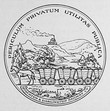 The seal of the Stockton & Darlington Railway Stockton and Darlington seal (en).jpg