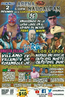 56th Anniversary of Lucha Libre in Estado de México 2018 International Wrestling Revolution Group event