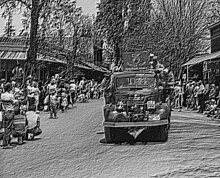 A parade is part of the annual Columbia Fire Muster, in May