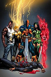 Promotional image for Titans: Villains for Hire Special featuring the team, art by Fabrizio Fiorentino Cover-titans-special 450 cm-1-.jpg