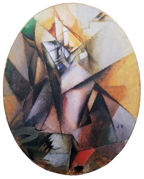 File:Jacques Villon, 1913, Portrait of Marcel Duchamp, oil on canvas, 60 x 48.5 cm.jpg