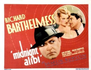 <i>Midnight Alibi</i> 1934 film by Alan Crosland