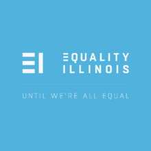 Slogan.png ile Equality Illinois Logosu