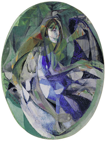 Jacques Villon, 1912, Girl at the Piano (Fillette au piano), oil on canvas, 129.2 x 96.4 cm (51 x 37.8 in), oval, Museum of Modern Art, New York. Exhi