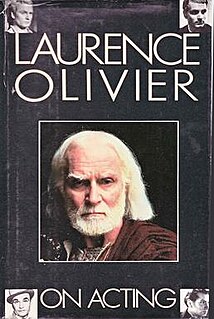 <i>On Acting</i> 1986 book by actor Laurence Olivier