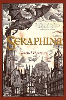 Cover dari novel Seraphina oleh Rachel Hartman (US edition)