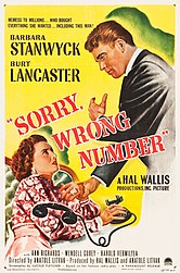 <i>Sorry, Wrong Number</i> 1948 film by Anatole Litvak