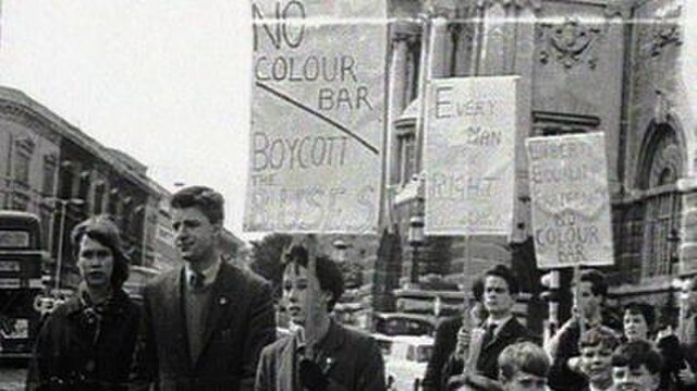Bristol University students march in support of the boycott.