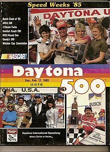 Coperta programului Daytona 500 din 1985