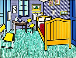 Resultado de imagem para bedroom at arles de Roy Lichtenstein