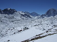 View of Gorak Shep from the West, half-way up Kala Patthar