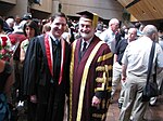 Peter George, McMaster's longest serving President and Vice-Chancellor Petergeorgeatconvocation.jpg