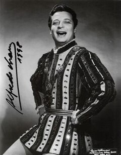 Alfredo Kraus as the Duke in Rigoletto at his Metropolitan Opera debut.