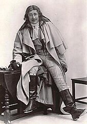 Fred Terry as the Scarlet Pimpernel (alter ego of Sir Percy Blakeney) in the 1905 West End production of The Scarlet Pimpernel Fred Terry in The Scarlet Pimpernel crop.jpg
