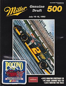 The 1994 Miller Genuine Draft 500 program cover, featuring Rusty Wallace.