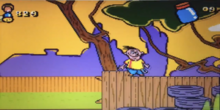 Eddy platforming through various obstacles in the game. EEnE Jawbreakers gameplay.png