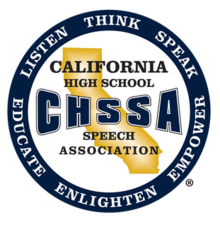 Official logo of the California High School Speech Association Official Logo of the California High School Speech Association.png