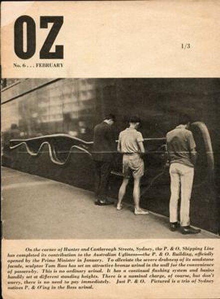 The controversial cover of Oz Sydney, No.6, February 1964