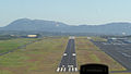 Runway 18 as seen from final approach.