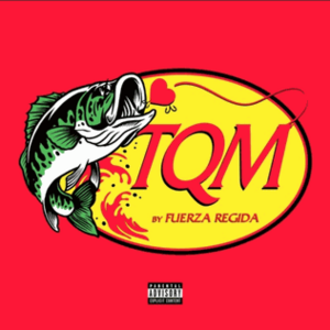 Modified version of the Bass Pro Shops logo, reading "TQM" by Fuerza Regida.