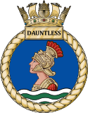 HMS Dauntless badge.svg