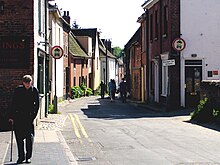 Hungate Street, with its many medieval half-timbered houses, was formerly the main road into the town from Norwich