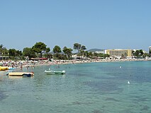 The beach at Es Canar