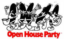 The original logo for Open House Party, used from 1987 to some time in the early 90s. Open House Party Original Logo 1987.png