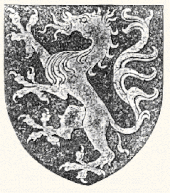 Heraldry from Raglan Castle, Wales, featuring an example of a non-feline panther RaglanPanther.gif