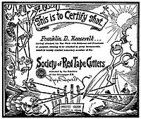The illustrated certificate for Franklin D. Roosevelt Red Tape Cutters certificate.jpg