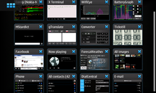 Maemo 5 dashboard showing running applications. Screenshot-20100703-034617.png