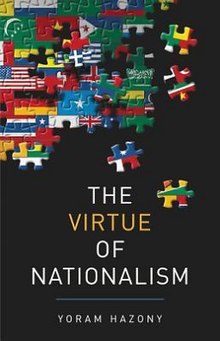 First edition (publ. Basic Books) The Virtue of Nationalism.jpg