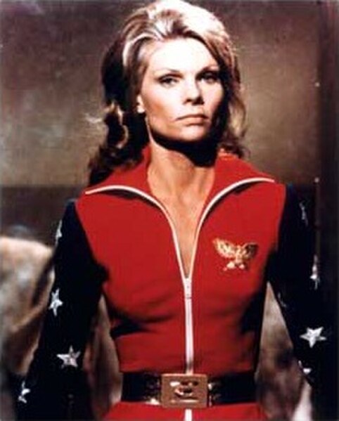 Cathy Lee Crosby in the first Wonder Woman film.