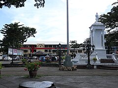 Maasin City Hall with monument