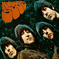 Front cover of the Rubber Soul LP (designed by Robert Freeman) Rubber Soul.jpg