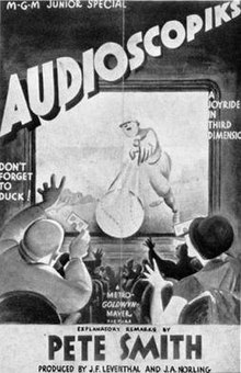 Poster for his 1936 short subject movie Audioscopiks.