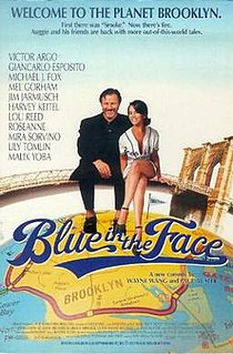 <i>Blue in the Face</i> 1995 film by Paul Auster, Wayne Wang