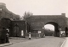 The archway by the fort's drawbridge was demolished in the 1930s. The fort, on the left, is now converted into flats. Clarence3.jpg