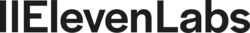 ElevenLabs' logo, consisting of the: words "Eleven Labs" in a black sans serif font with two vertical stripes——to the——left of them