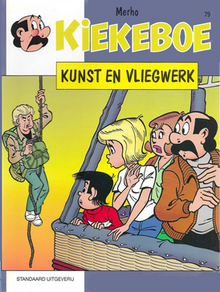 Cover to Kunst en Vliegwerk (1998), the 79th album of the then Kiekeboe series Kiekeboe-album 79.png