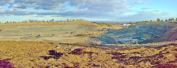 The Prospect quarry gap in 2009.