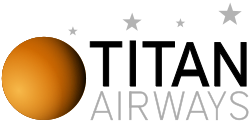 Titan Airways Limited logo. And wordmark.