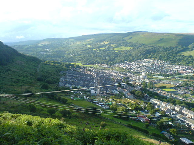 View of the Cynon Valley from Penrhiwceiber, Rhondda Cynon Taf