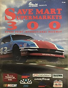 The 1992 Save Mart 300K program cover, featuring Richard Petty.