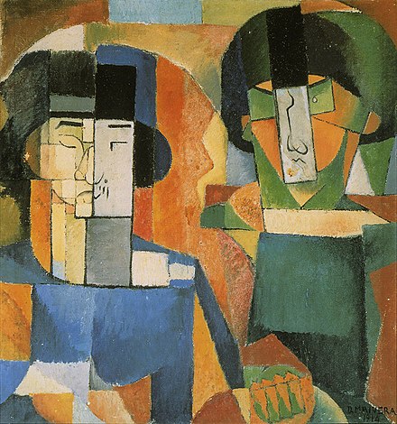 Diego Rivera, Portrait de Messieurs Kawashima et Foujita, 1914